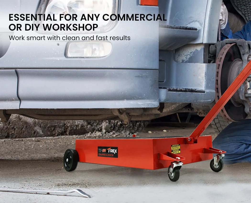 57L Low Profile Mobile Waste Oil Drainer for Trucks and Workshop