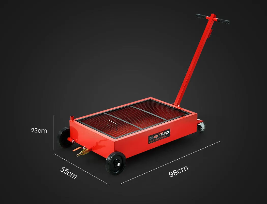 57L Low Profile Mobile Waste Oil Drainer for Trucks and Workshop