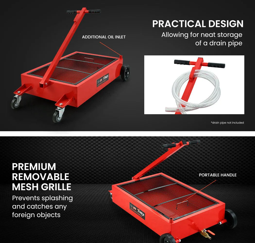 57L Low Profile Mobile Waste Oil Drainer for Trucks and Workshop