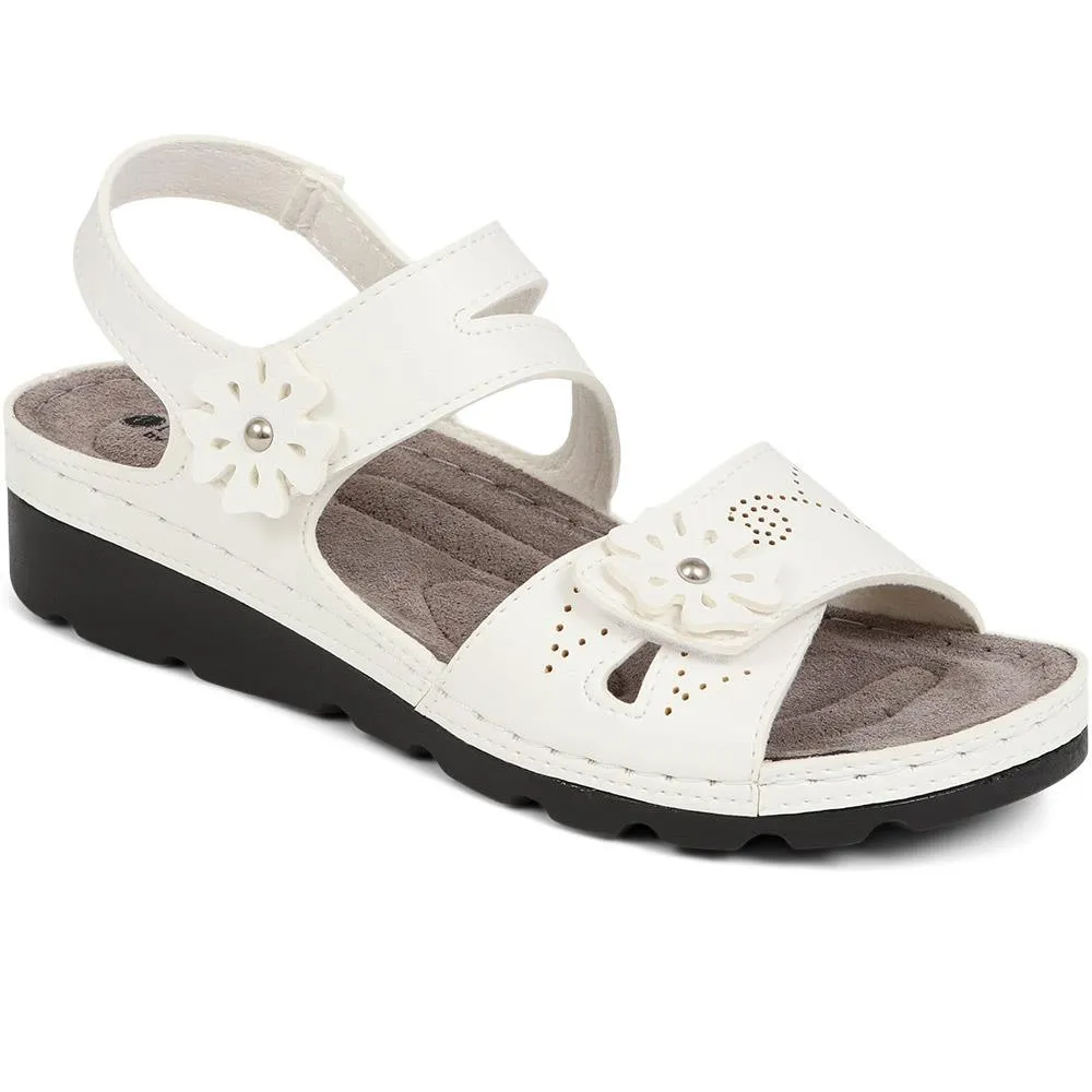 Adjustable Embellished Sandals - SERAY37007 / 323 473