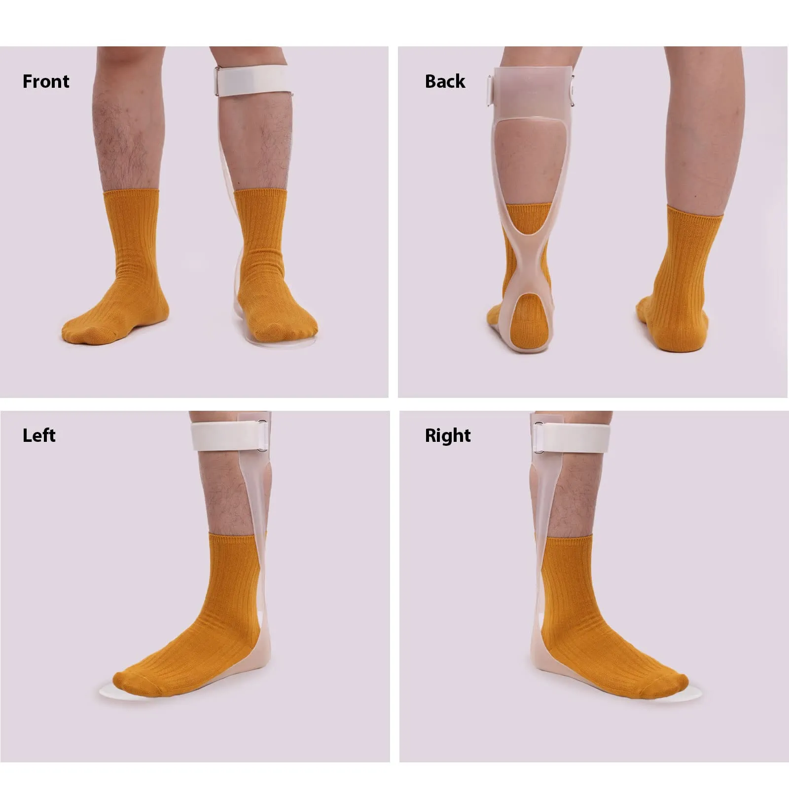 AFO Foot Drop Brace Ankle Foot Orthosis Medical Afo Walking with Shoes for Stroke Hemiplegia Men & Women Left / Right Foot (Large-Right) Large-Right