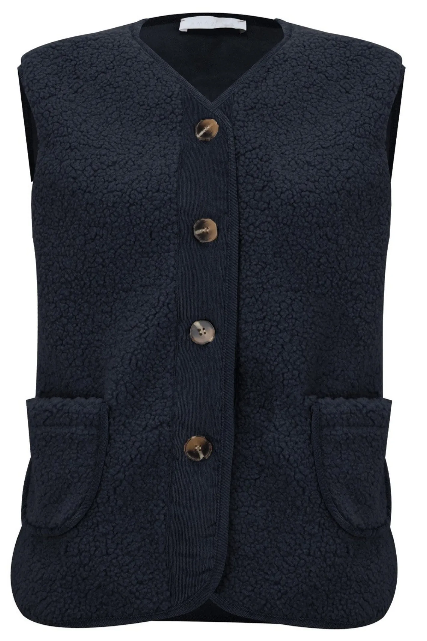 Amazing Woman Teddy Warm Borg Gilet - Beige
