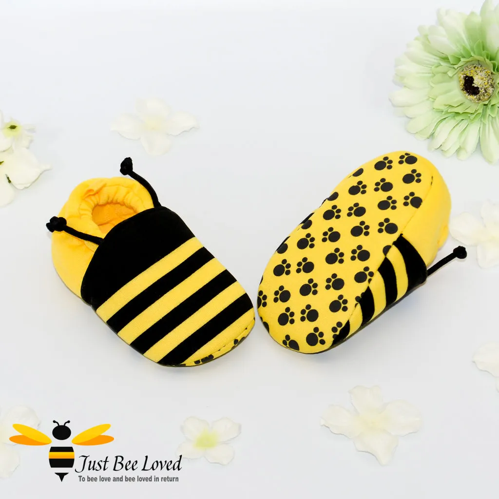 Baby Infant Bee Walker Booties - Sizes 0-18 Months