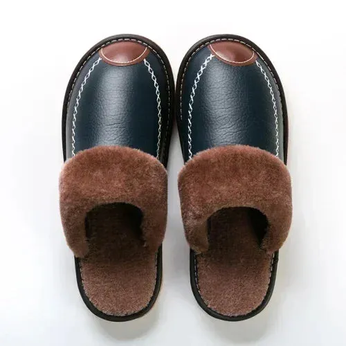 BACKWOODS | Men's Warm Leather Slippers