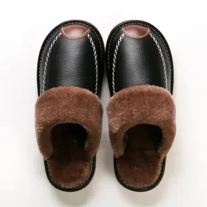 BACKWOODS | Men's Warm Leather Slippers