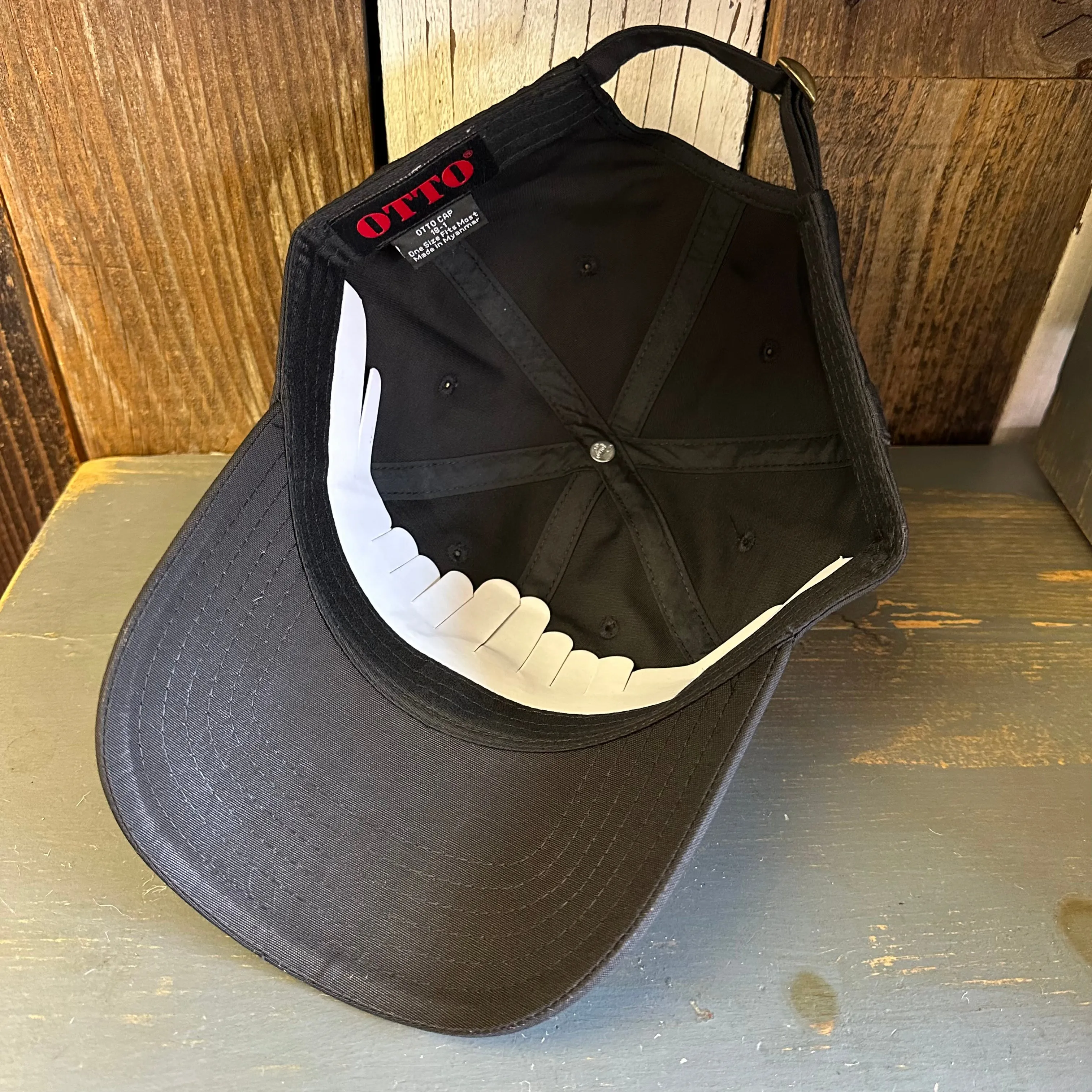 BIGFOOT ADVENTURE PATCH 6 Panel Low Profile Style Dad Hat - Black