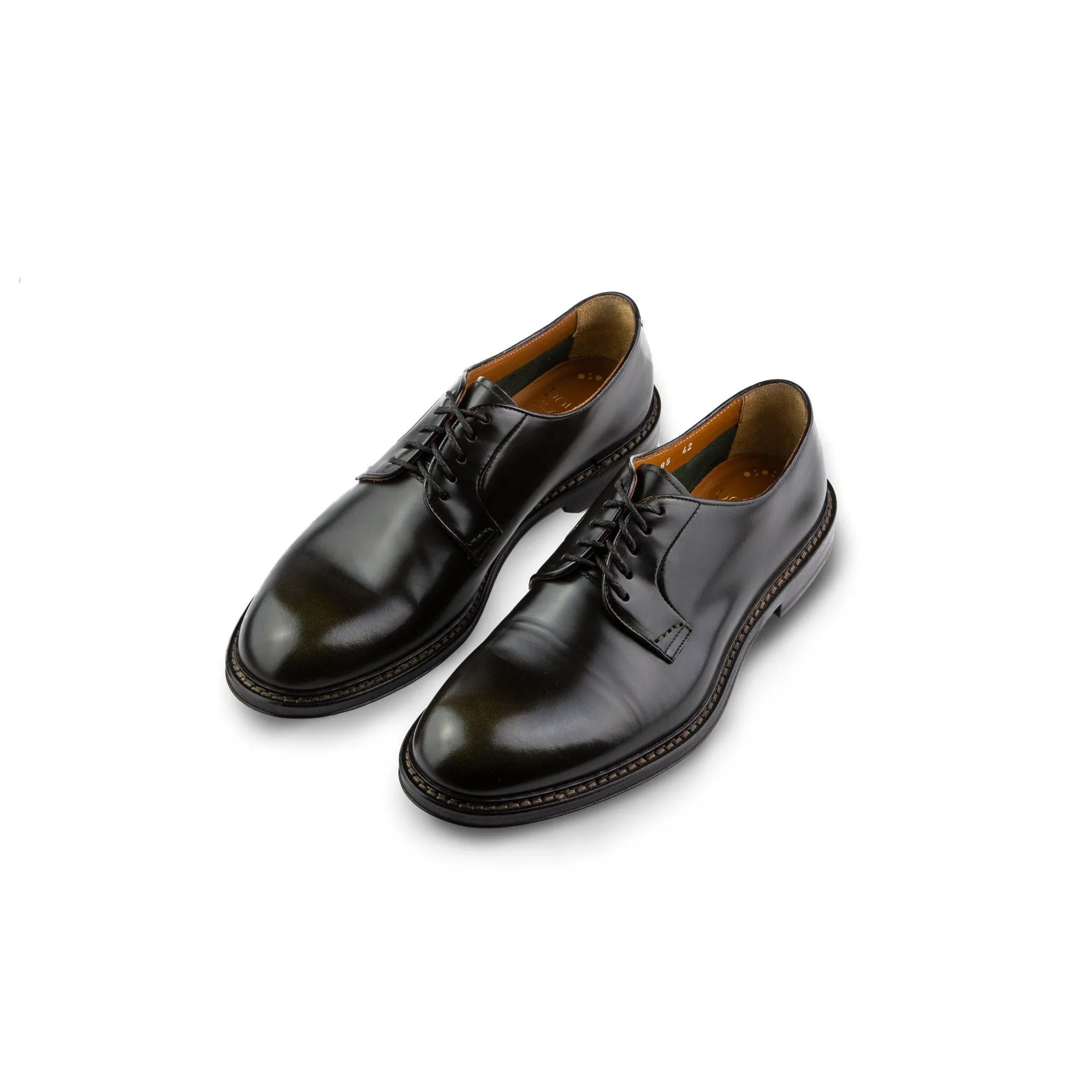 DERBY LEATHER SHOE Dark Green