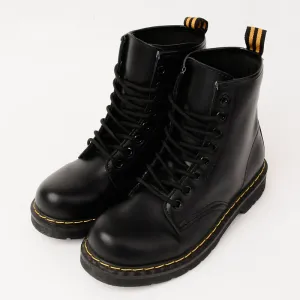 European Style Round Toe Lace UP Velvet Warm Short Martin Boots