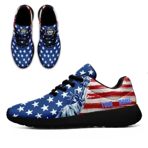Gift Ideas,Personalized Independence Day Sneakers, Custom Patriotic Shoes, Unique Gift