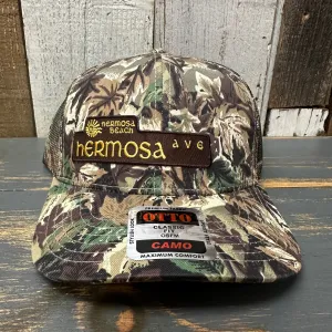 Hermosa Beach HERMOSA AVE 6 Panel Low Profile Trucker Hat - Camo