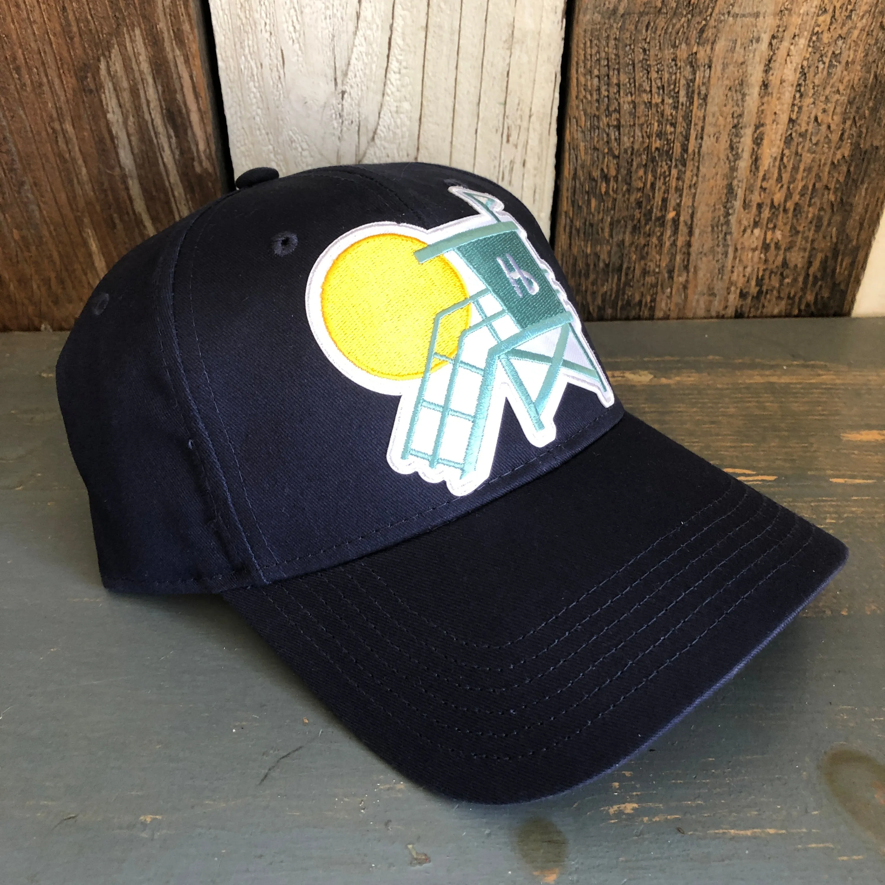 Hermosa Beach LIFEGUARD TOWER 6 Panel Low Profile Dad Hat - Navy