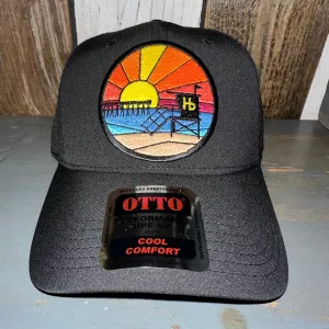 Hermosa Beach OBLIGATORY SUNSET - 6 Panel Low Profile Baseball Cap - Black