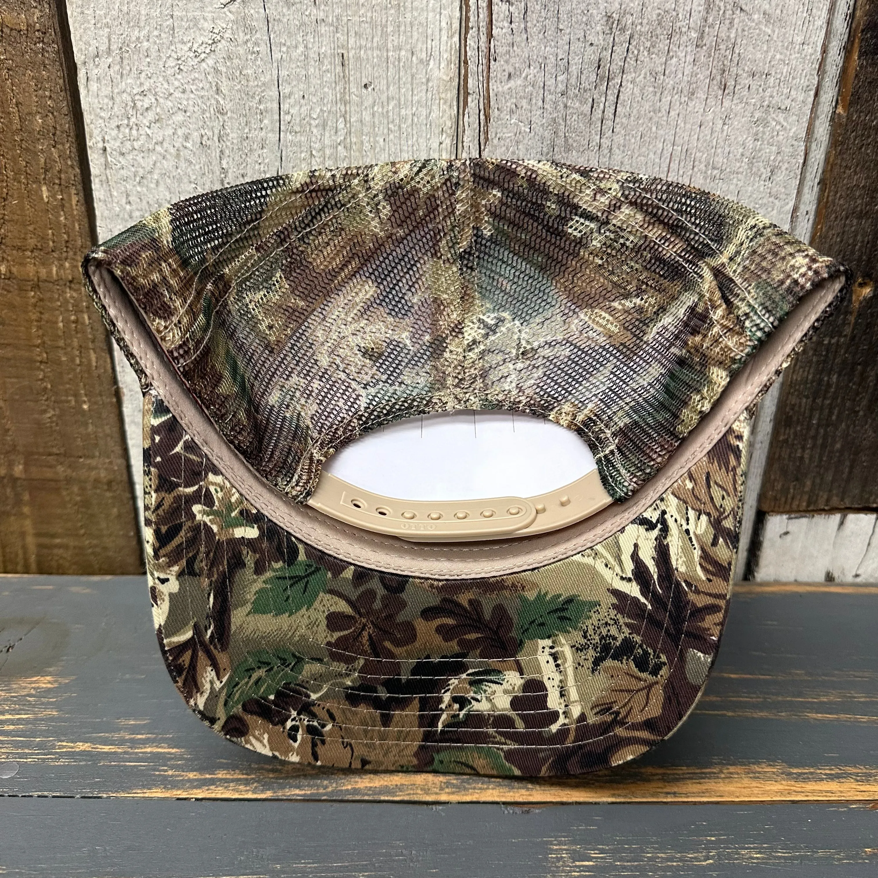 Hermosa Beach PIER AVE 6 Panel Low Profile Trucker Hat - Camo