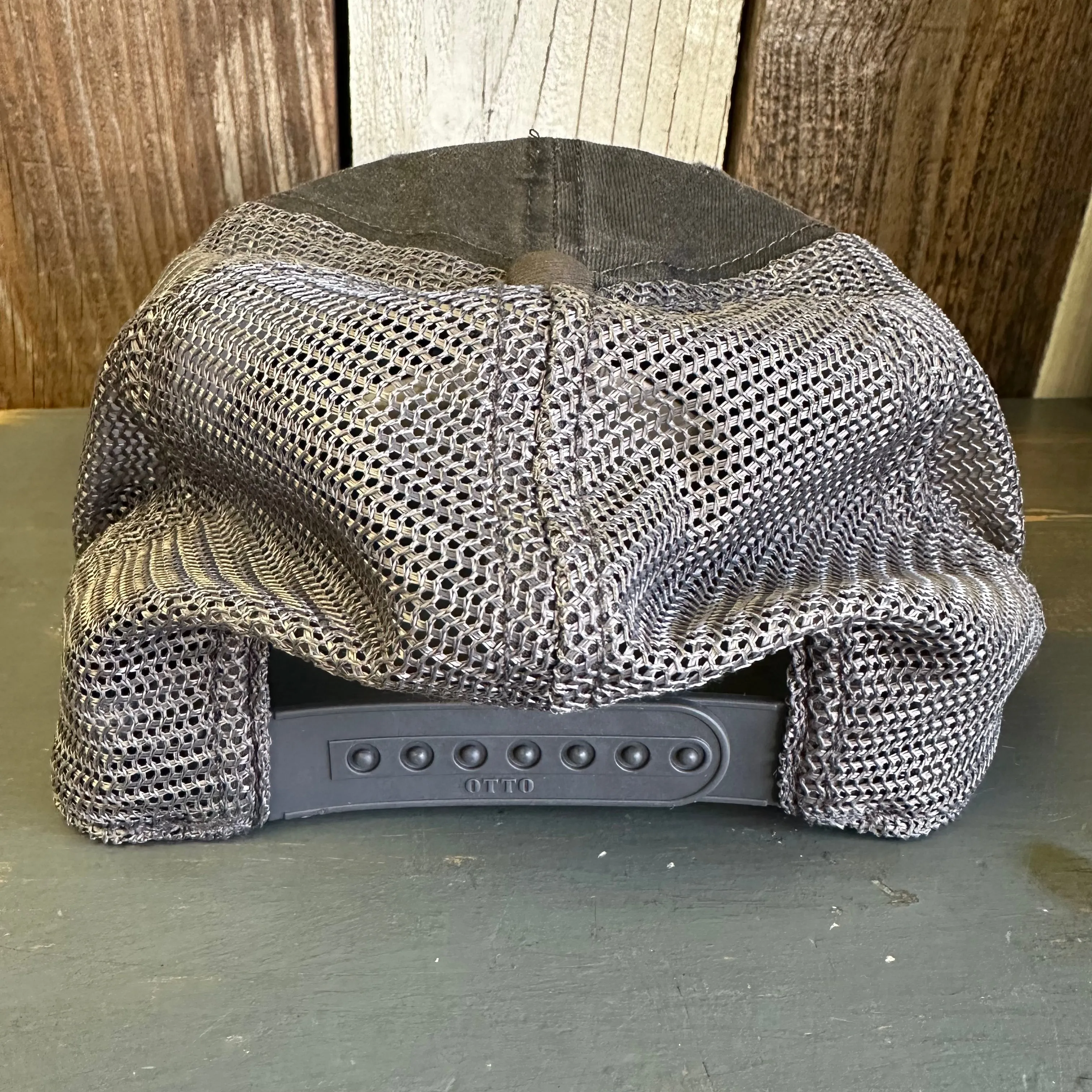 Hermosa Beach ROPER 6 Panel Low Profile Trucker Hat - Black/Charcoal