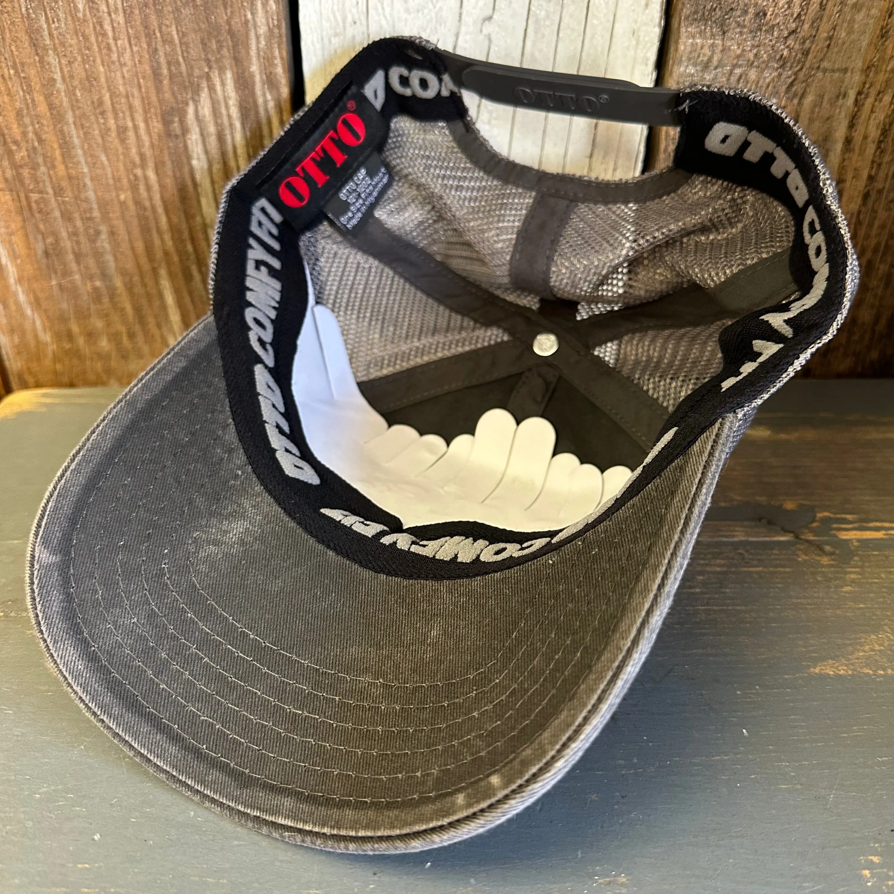 Hermosa Beach ROPER 6 Panel Low Profile Trucker Hat - Black/Charcoal