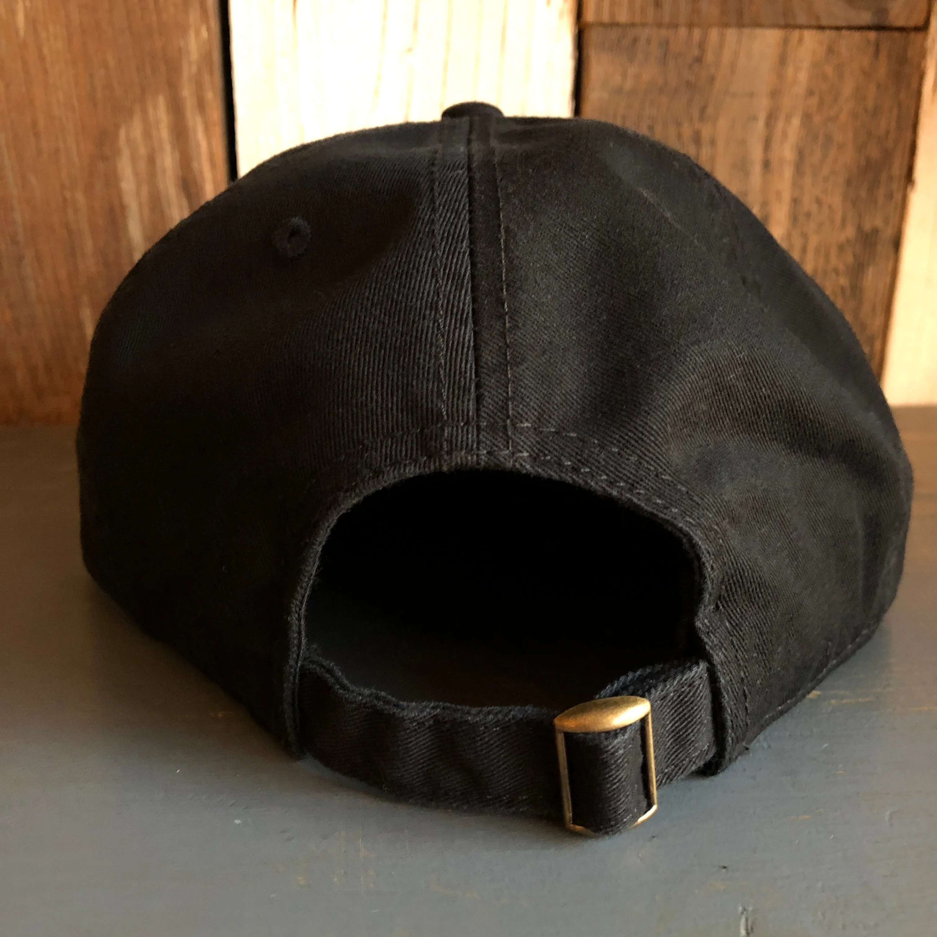 Hermosa Beach SHOREFRONT 5 Panel Low Profile Style Dad Hat - Black