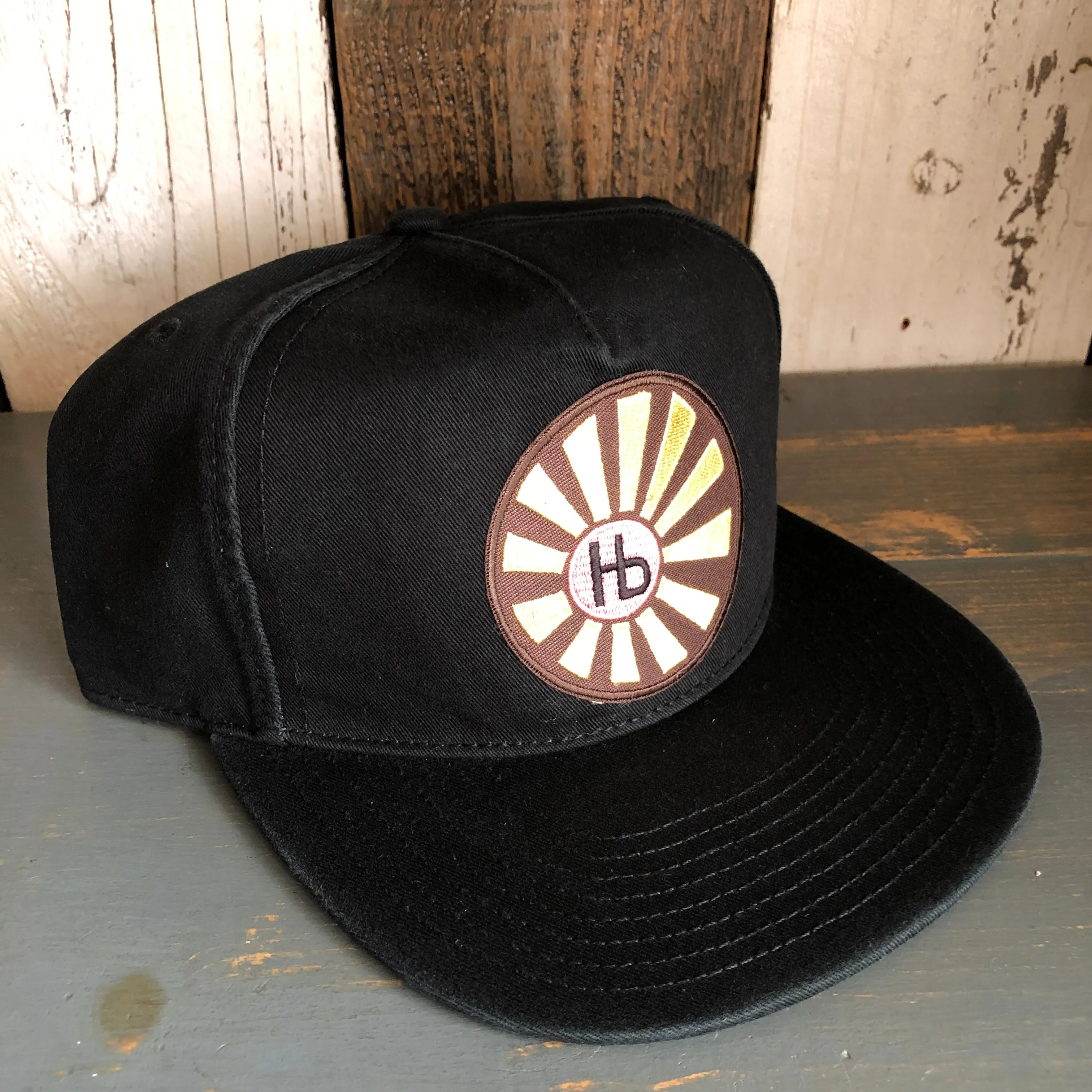 Hermosa Beach SUNBEAMS 5 Panel Low Profile Style Dad Hat - Black