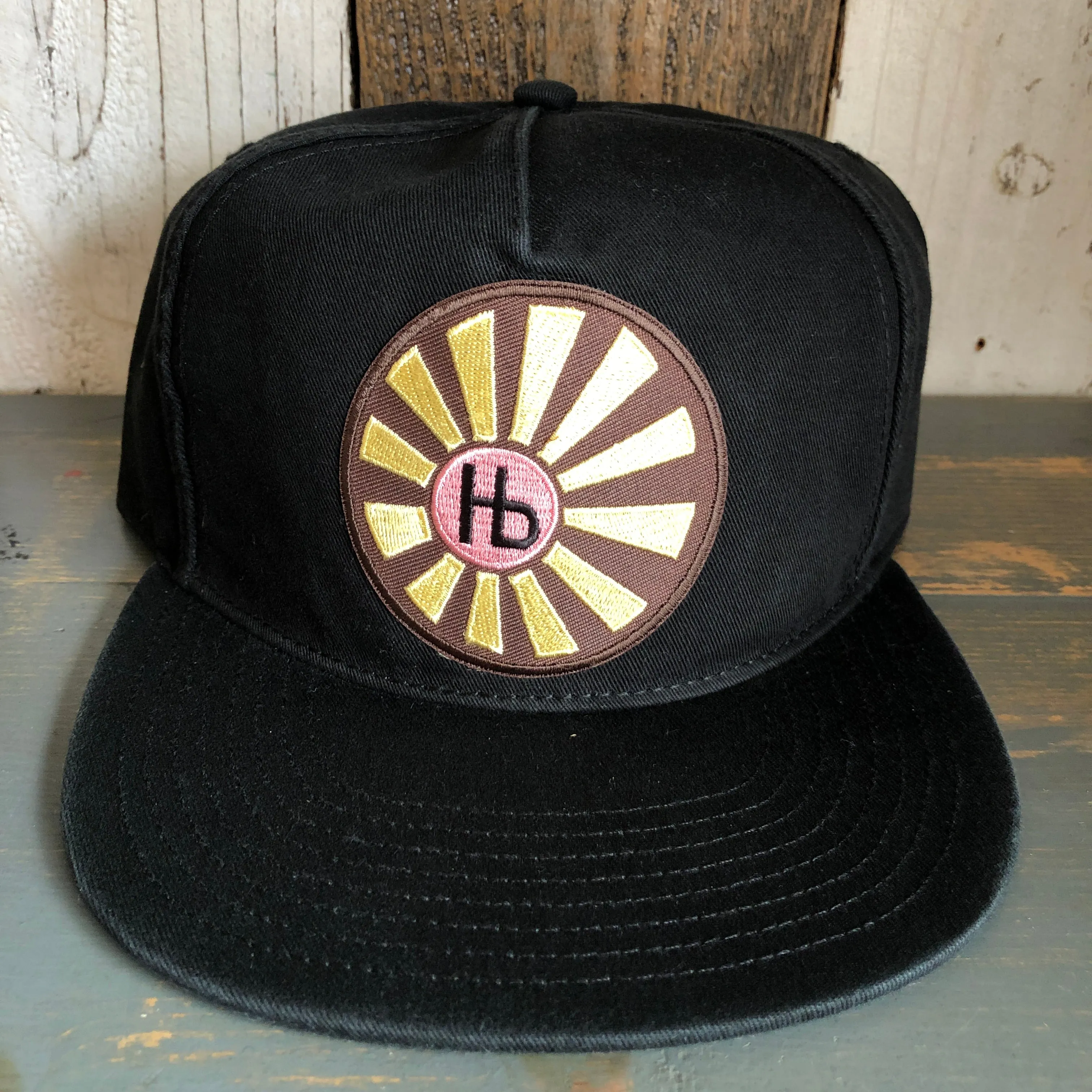 Hermosa Beach SUNBEAMS 5 Panel Low Profile Style Dad Hat - Black