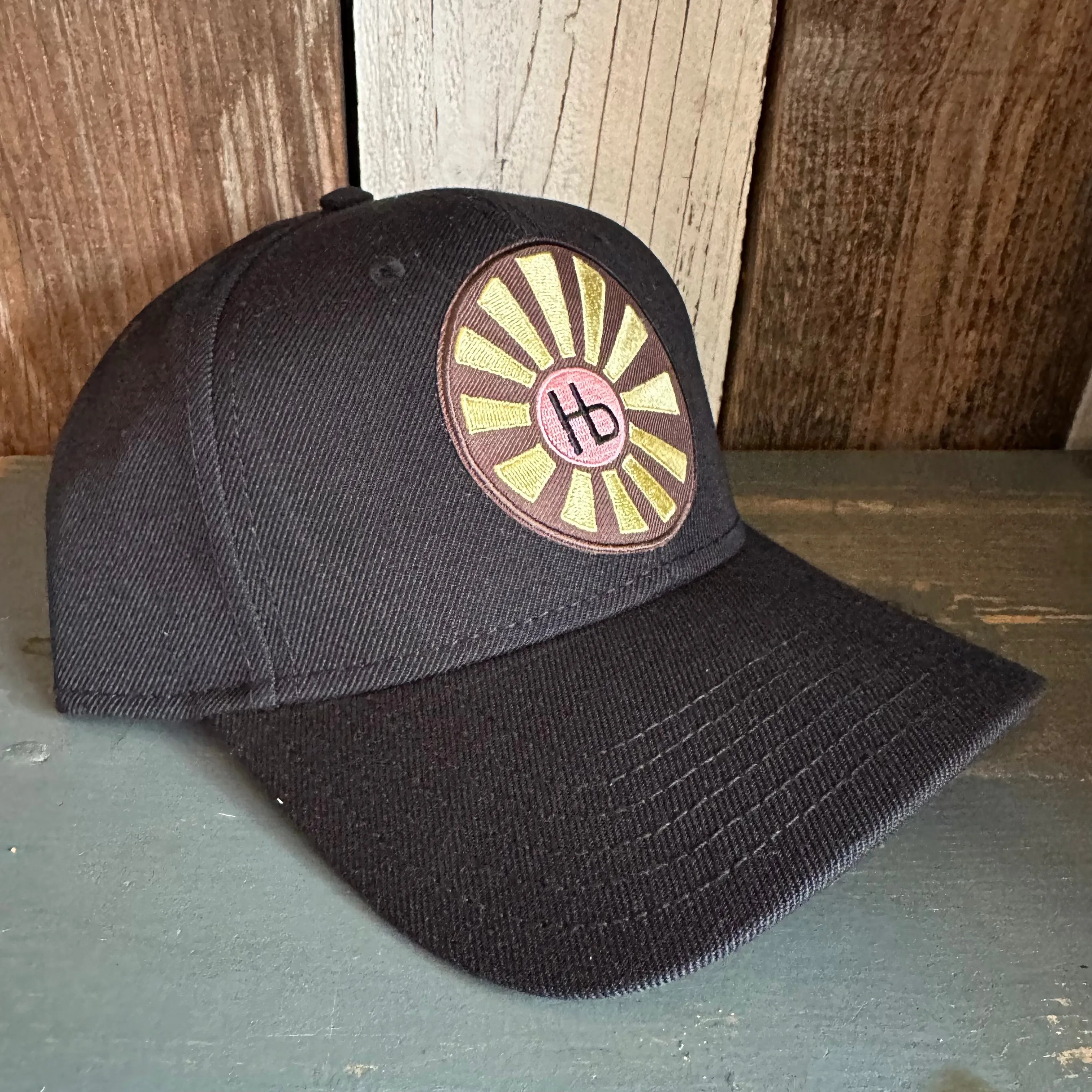 Hermosa Beach SUNBEAMS Premium 6-Panel Low Profile Snapback Hat - Black