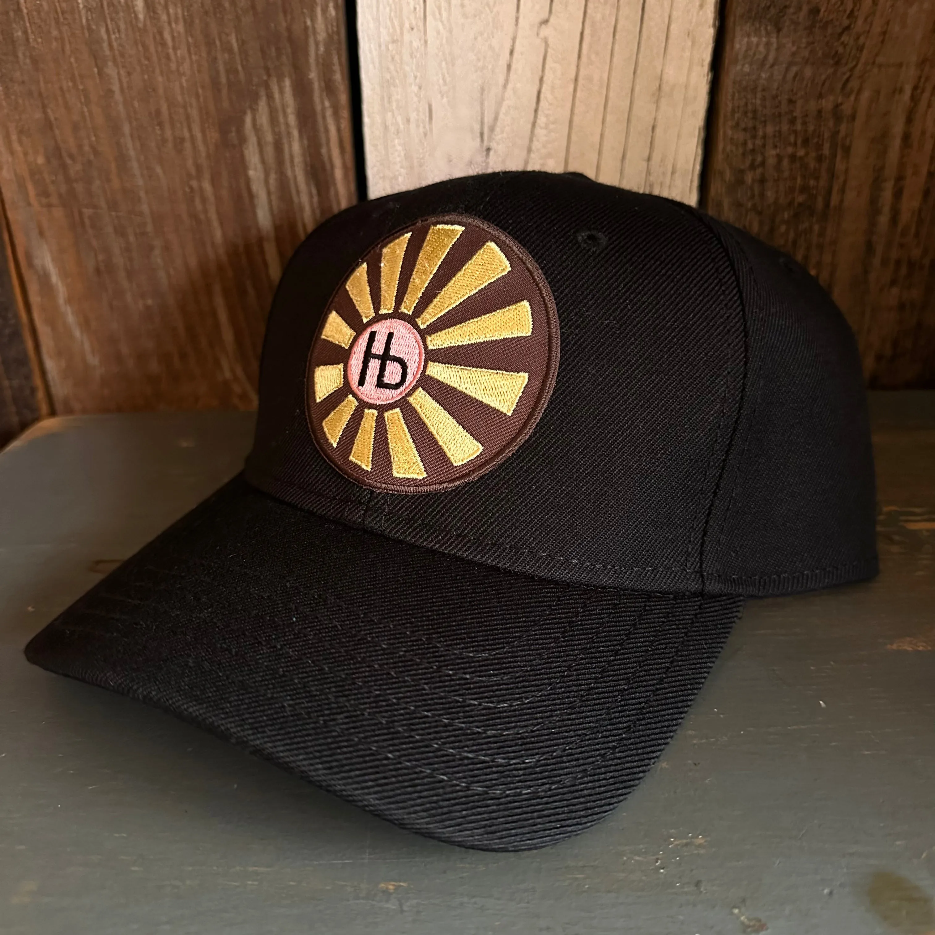 Hermosa Beach SUNBEAMS Premium 6-Panel Low Profile Snapback Hat - Black
