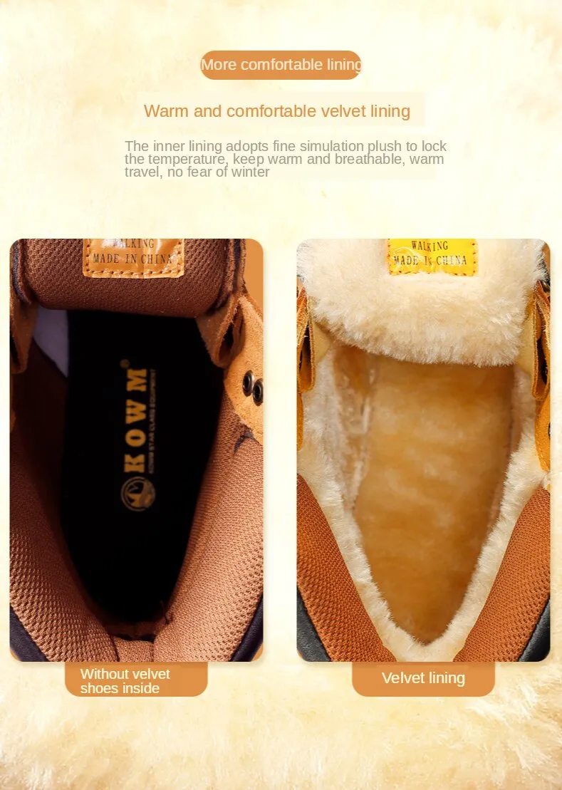 Hiking Shoes Men/Women's Waterproof Hunting Boots - Leather Work Boots