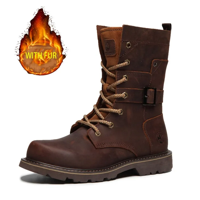 Hiking Shoes Men/Women's Waterproof Hunting Boots - Leather Work Boots