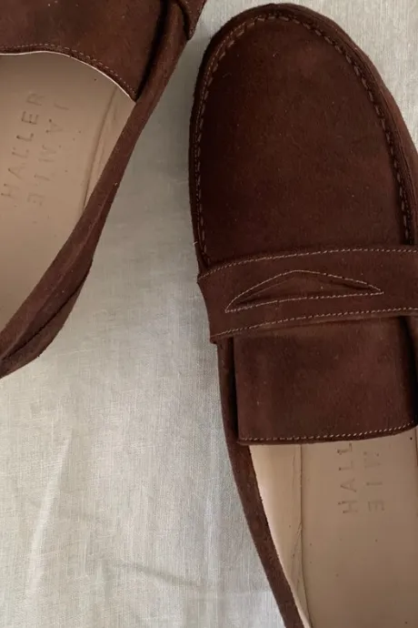Jamie Haller Penny Loafer in Chocolate