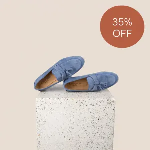 Lisa Sneaker Loafer - Light Blue Suede SAMPLE SALE - FINAL SALE