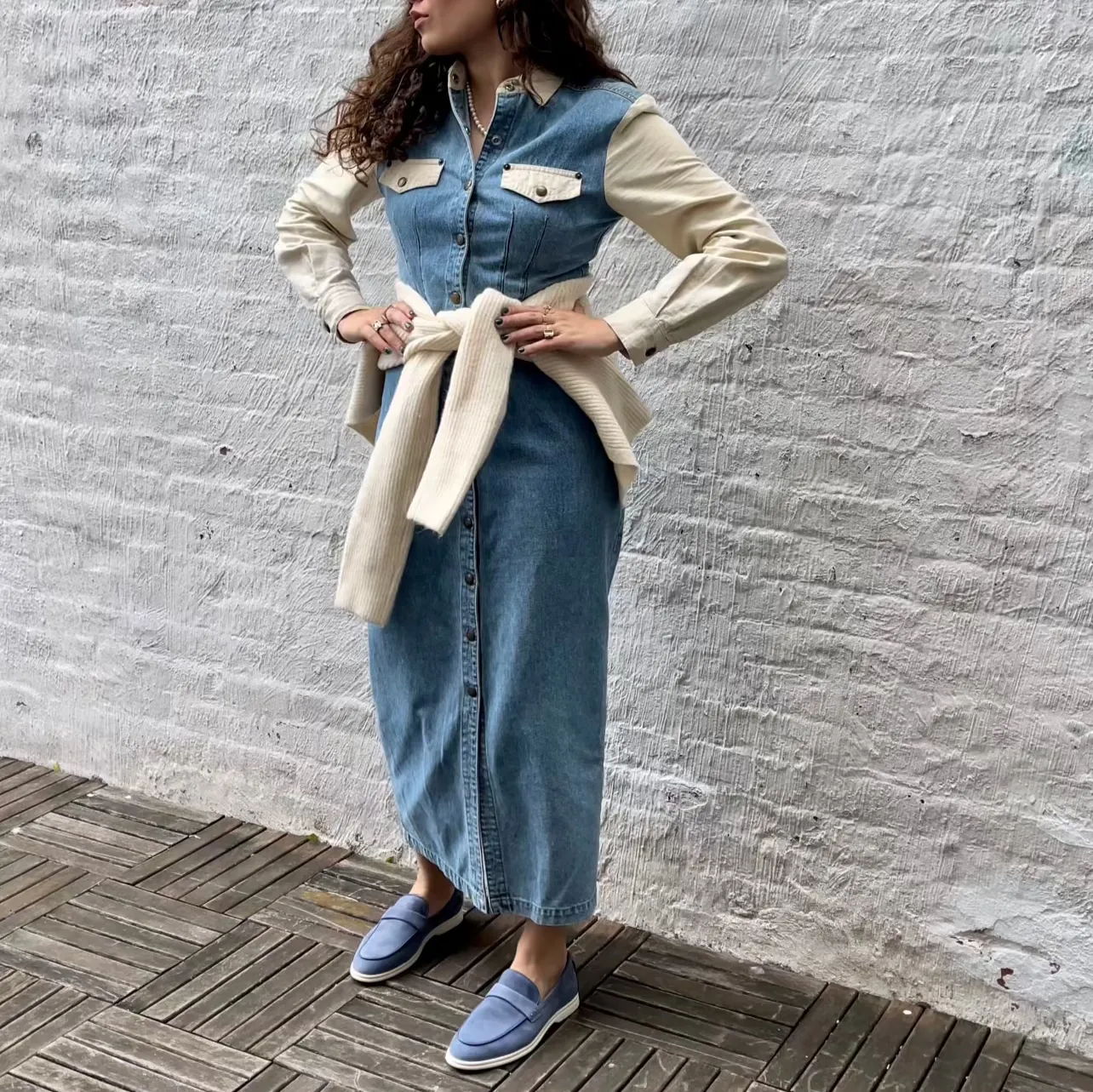 Lisa Sneaker Loafer - Light Blue Suede SAMPLE SALE - FINAL SALE