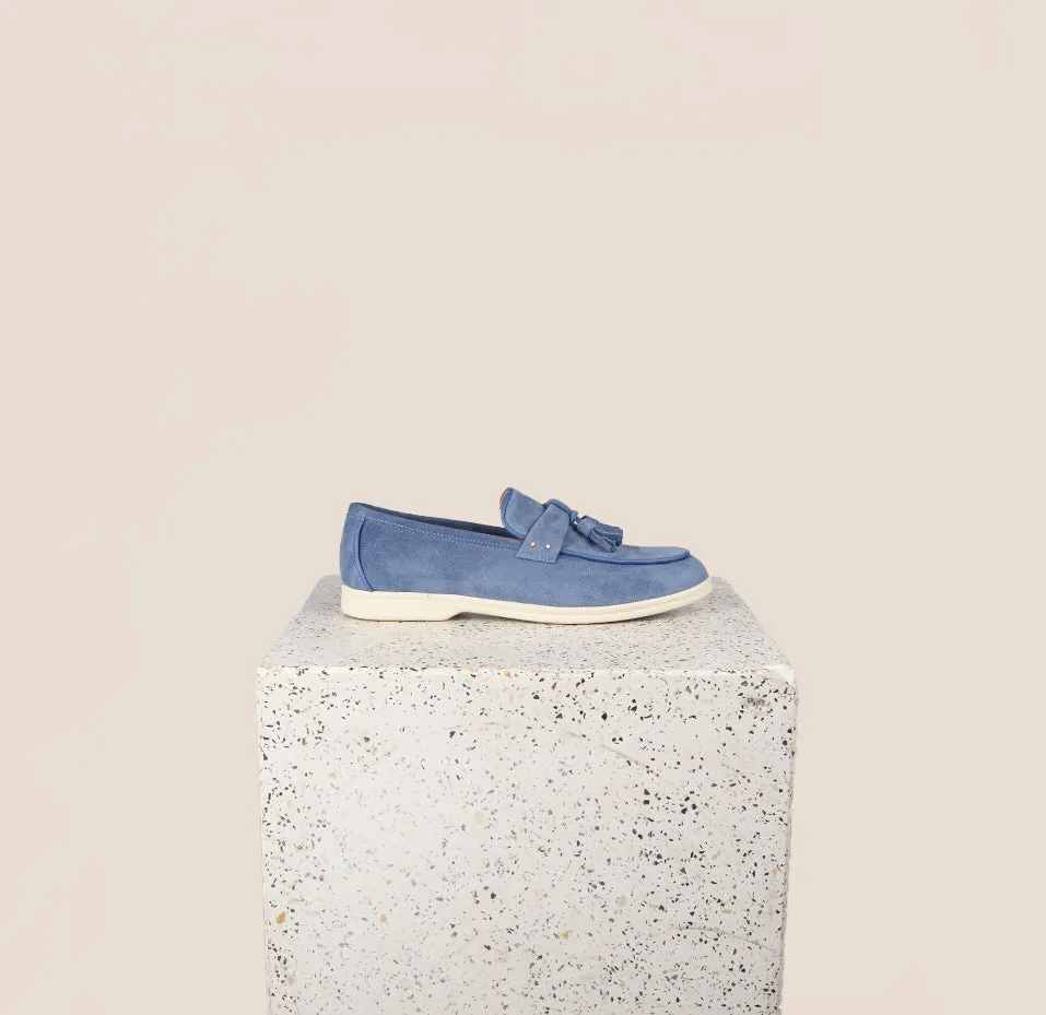 Lisa Sneaker Loafer - Light Blue Suede SAMPLE SALE - FINAL SALE