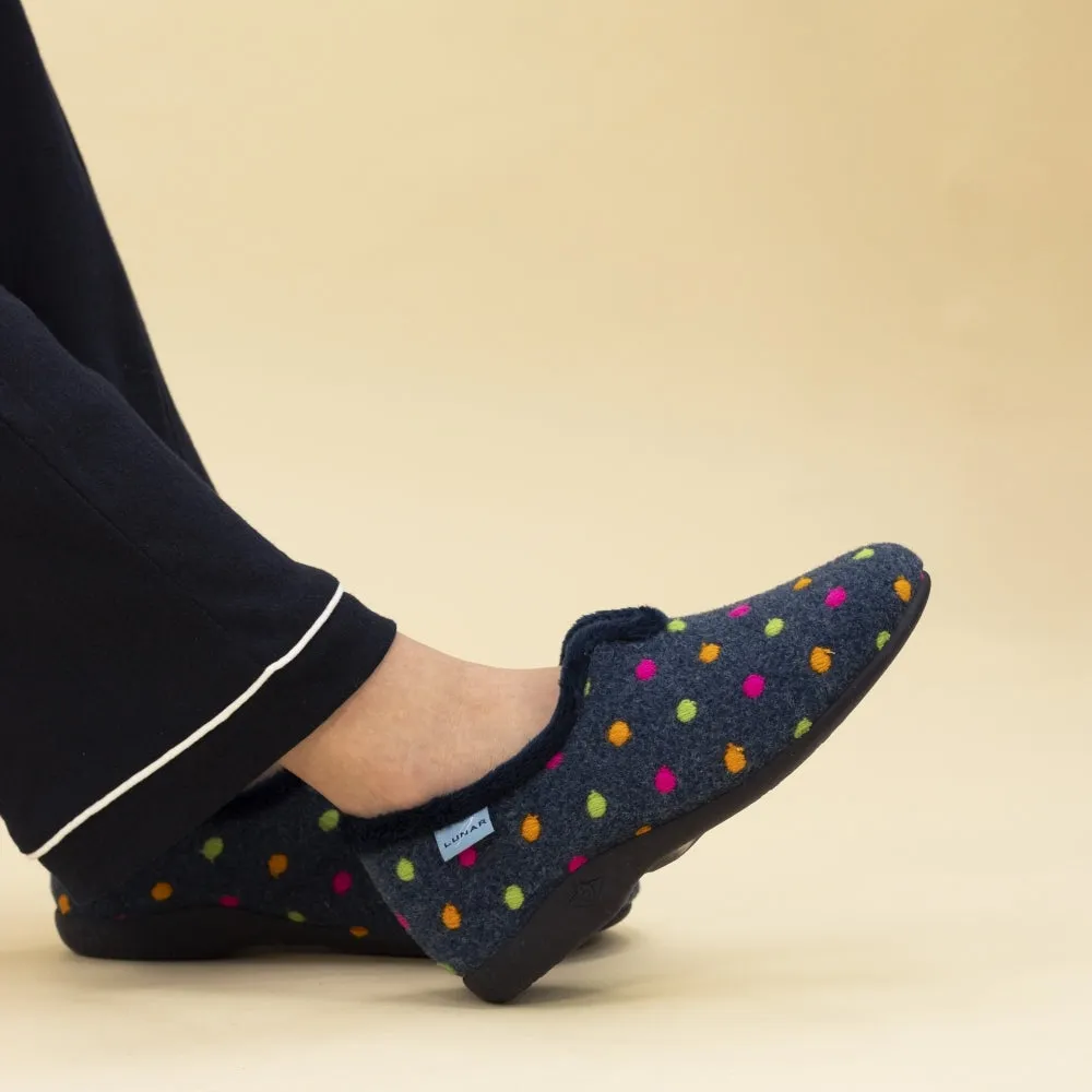 Lunar Women's KLA220 Studio Full Slippers Navy Blue