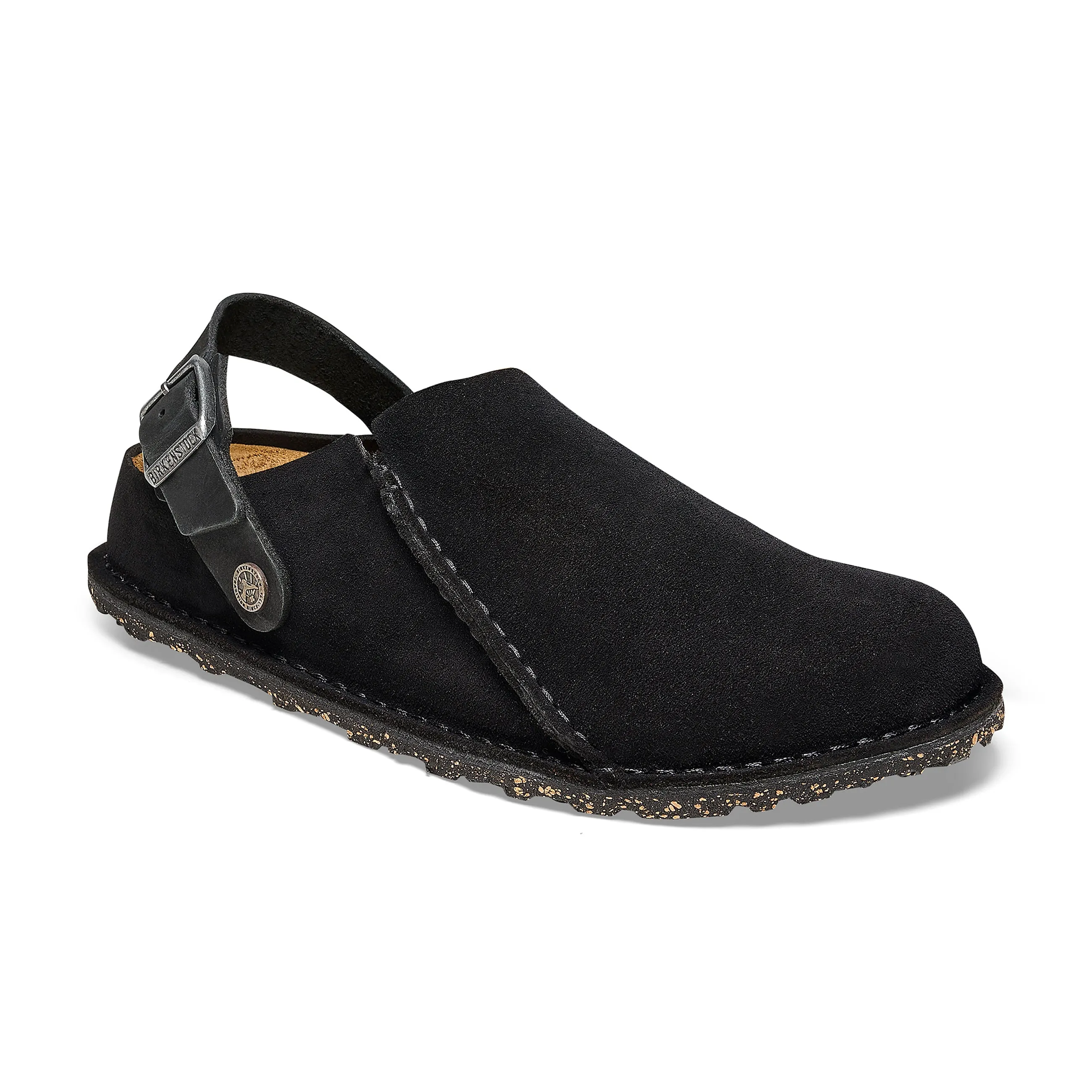 Lutry Black Suede Leather