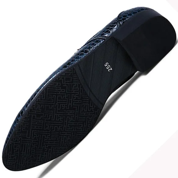 Luxury Snake Leather Design Dress Shoes