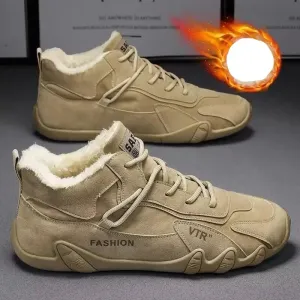 Mens Shoes Winter Plush Warm Comfortable Cotton Shoes Trend Outdoor