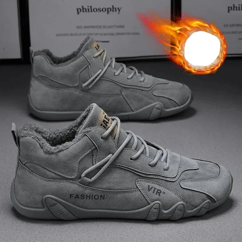 Mens Shoes Winter Plush Warm Comfortable Cotton Shoes Trend Outdoor
