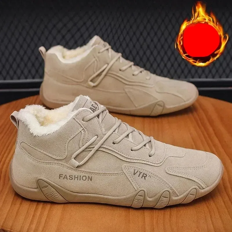 Mens Shoes Winter Plush Warm Comfortable Cotton Shoes Trend Outdoor