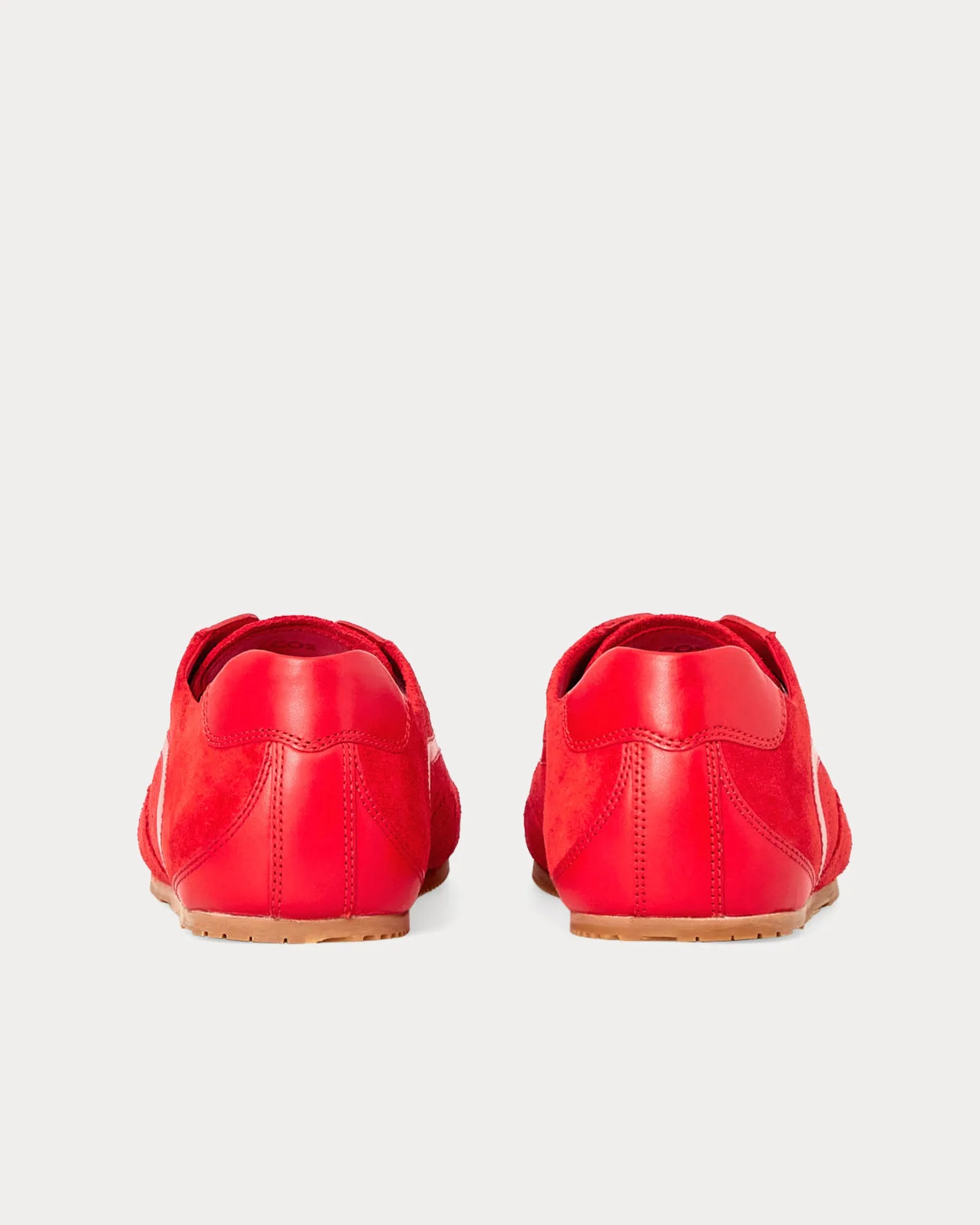 Minimal Suede Crimson Low Top Sneakers