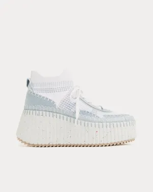 Nama Wedge Delicate Blue High Top Sneakers