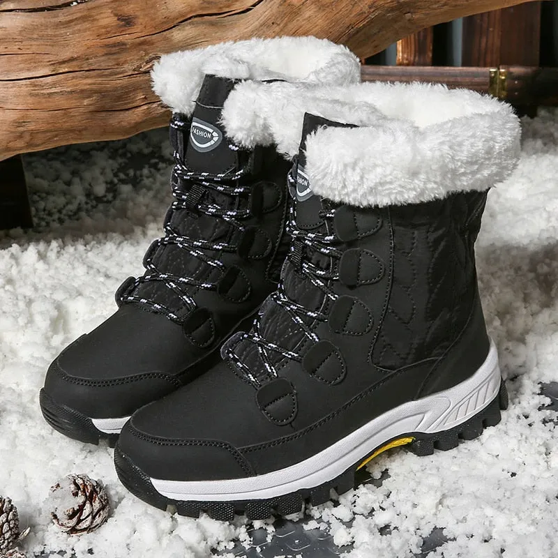 Nanccy Women's Ankle Boots Warm Snow Boots Winter Shoes