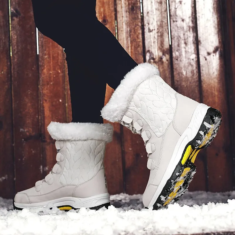Nanccy Women's Ankle Boots Warm Snow Boots Winter Shoes