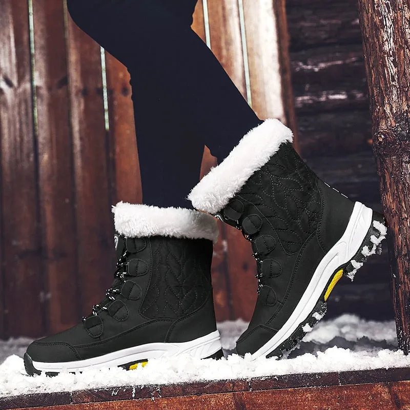 Nanccy Women's Ankle Boots Warm Snow Boots Winter Shoes