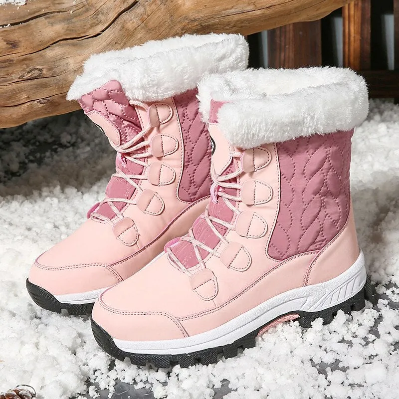 Nanccy Women's Ankle Boots Warm Snow Boots Winter Shoes