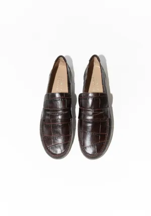 Penny Loafer in Brown Croc