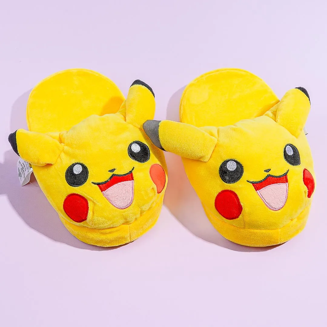 Pokemon Happy Pikachu Fluffy Slippers