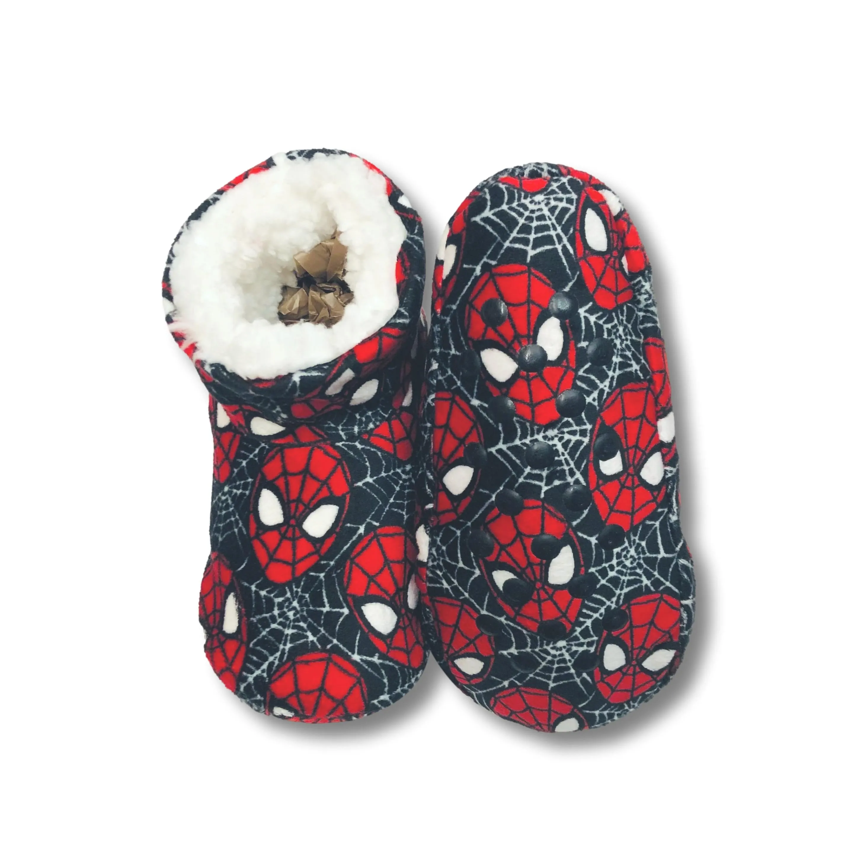 Spider-Man Toddler Slippers Boys Fuzzy Slipper Booties for Kids