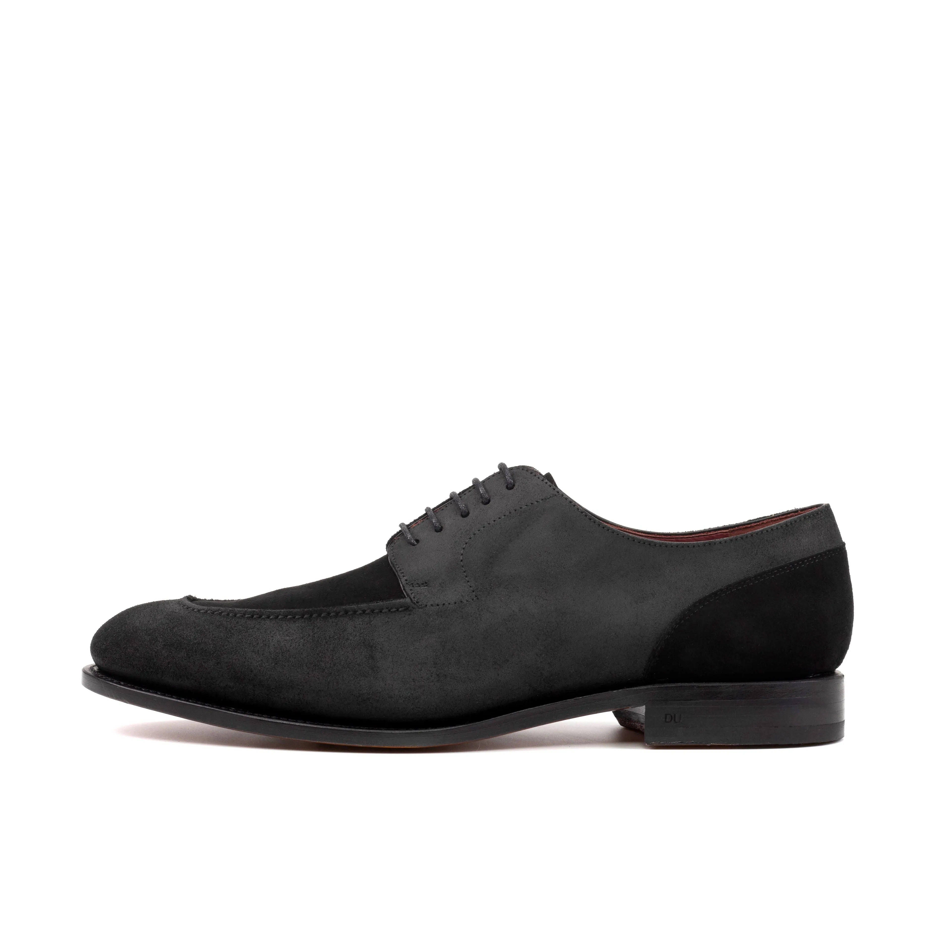 Split Toe Joe Derby (Waxed Black and Suede) Sample Studio Shoes
