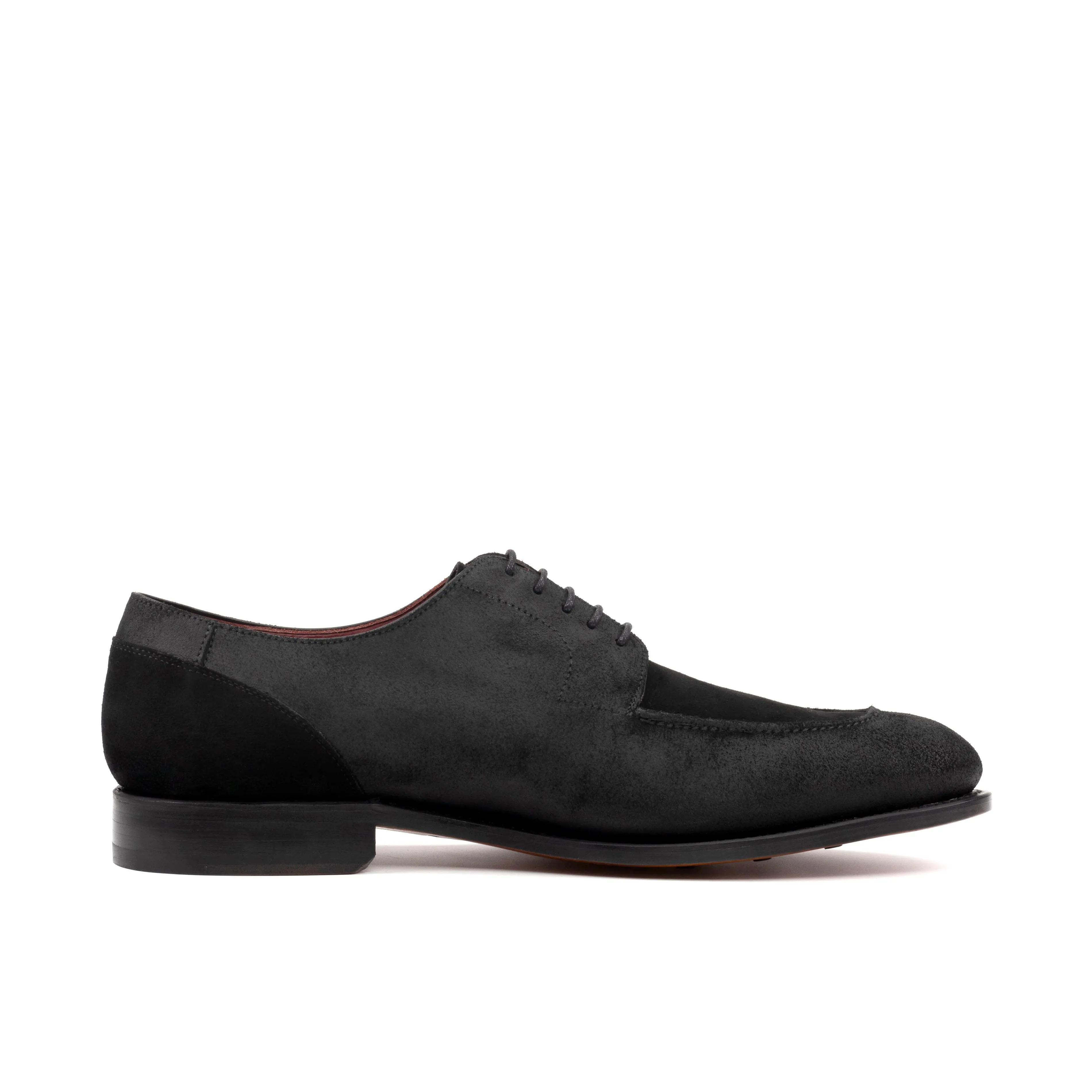 Split Toe Joe Derby (Waxed Black and Suede) Sample Studio Shoes