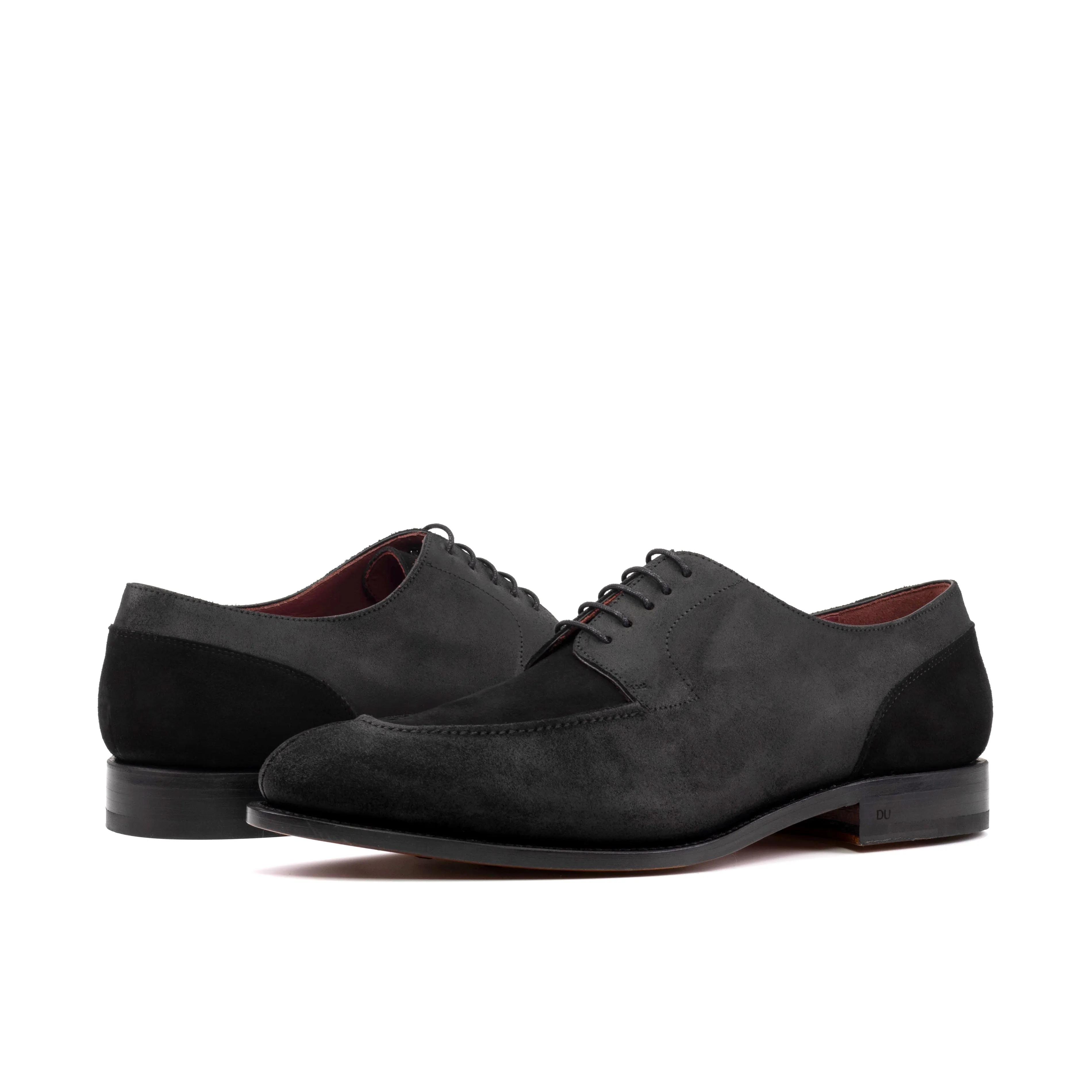 Split Toe Joe Derby (Waxed Black and Suede) Sample Studio Shoes