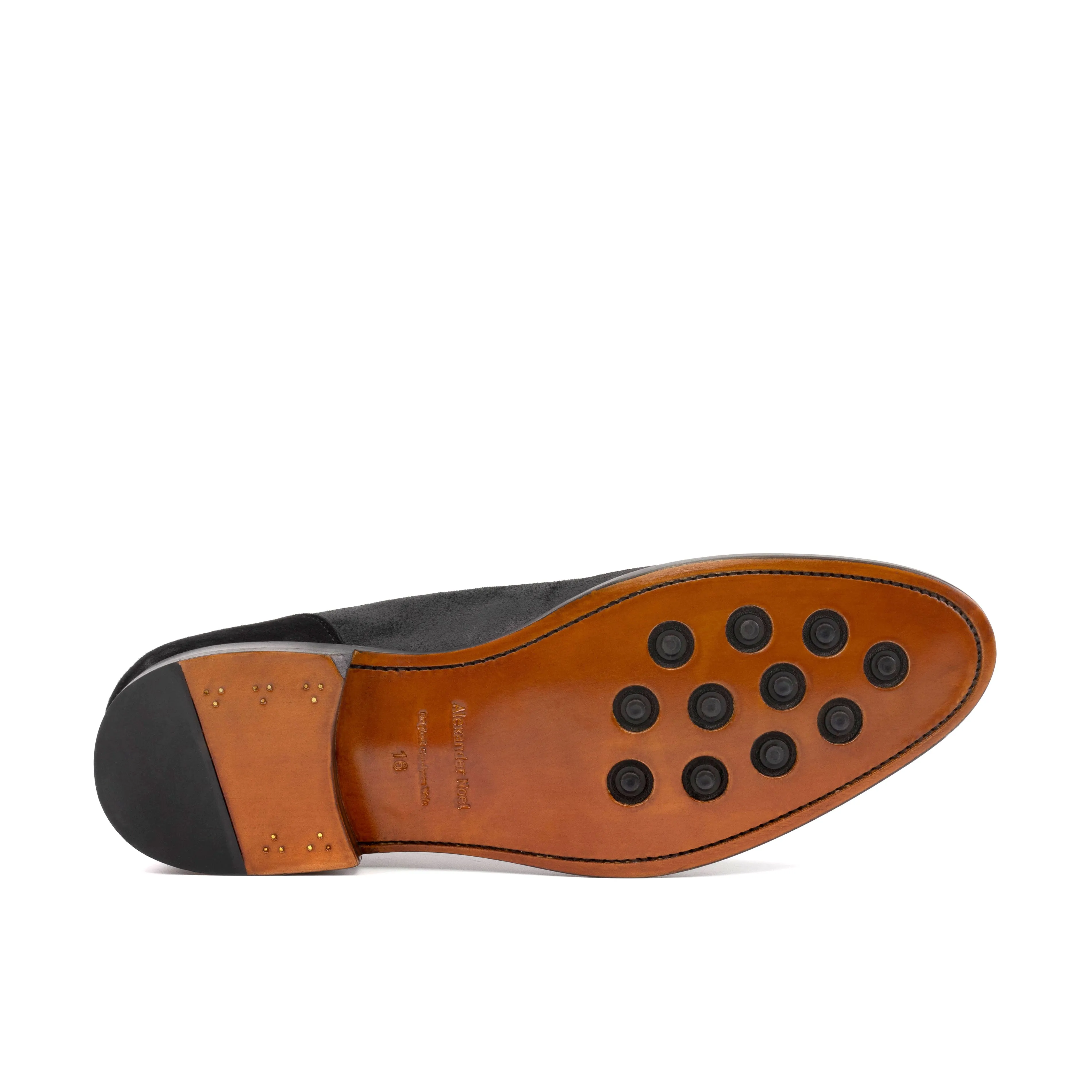 Split Toe Joe Derby (Waxed Black and Suede) Sample Studio Shoes