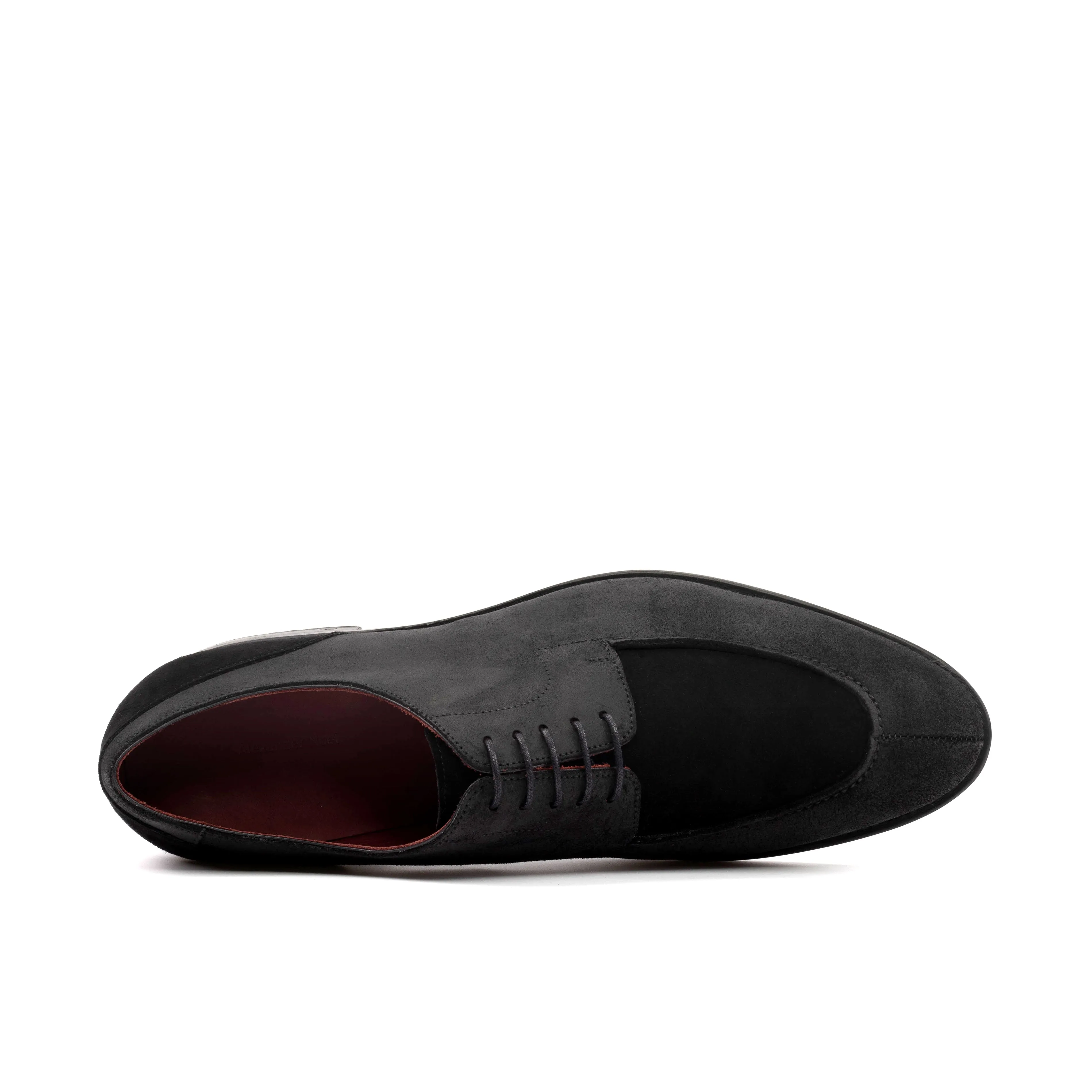 Split Toe Joe Derby (Waxed Black and Suede) Sample Studio Shoes